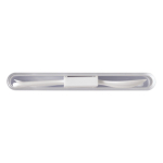 Boîte transparente avec un set de couverts en plastique blanc couleur blanc quatrière vue