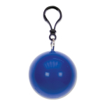 Poncho imperméable dans un porte-clés coloré avec mousqueton couleur bleu