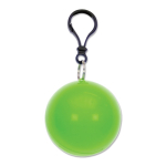 Poncho imperméable dans un porte-clés coloré avec mousqueton couleur vert lime
