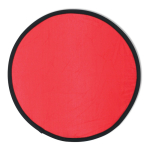 Frisbee pliable nylon disponible en plusieurs couleurs avec pochette couleur rouge