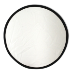 Frisbee pliable nylon disponible en plusieurs couleurs avec pochette couleur blanc