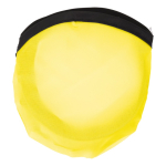 Frisbee pliable nylon disponible en plusieurs couleurs avec pochette couleur jaune deuxième vue