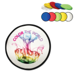 Frisbee pliable nylon disponible en plusieurs couleurs avec pochette