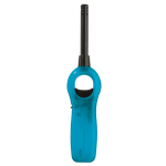 Briquet électronique rechargeable avec base de différentes couleurs couleur bleu transparent troisième vue