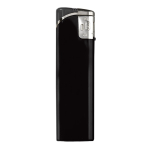 Briquet électronique rechargeable une couleur avec pointe argentée couleur noir troisième vue