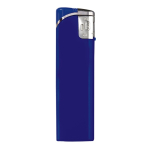 Briquet électronique rechargeable une couleur avec pointe argentée couleur bleu troisième vue