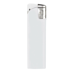 Briquet électronique rechargeable une couleur avec pointe argentée couleur blanc troisième vue
