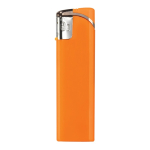 Briquet électronique rechargeable une couleur avec pointe argentée couleur orange