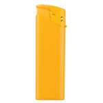 Briquet électronique rechargeable d'une seule couleur couleur jaune troisième vue