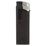 Briquet électronique rechargeable en couleurs translucides couleur noir troisième vue