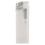 Briquet électronique rechargeable en couleurs translucides couleur blanc