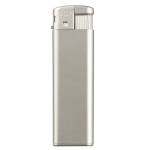 Briquet électronique rechargeable en couleurs métalliques couleur argenté troisième vue