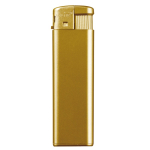 Briquet électronique rechargeable en couleurs métalliques couleur doré troisième vue