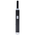 Briquet électronique rechargeable à l'épreuve du vent et sans flamme couleur noir