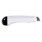 Cutter rétractable en aluminium avec 13 lames en acier au carbone couleur blanc