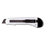 Cutter rétractable en aluminium avec 13 lames en acier au carbone couleur blanc troisième vue