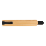 Couteau de bricolage avec poignée en bambou écologique couleur noir troisième vue