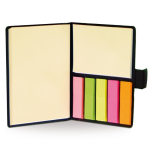 Bloc-notes avec différents formats et couleurs de bandes adhésives couleur noir deuxième vue