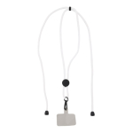 Lanière pour téléphone avec cordon ajustable en plusieurs couleurs couleur blanc