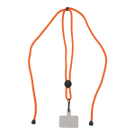 Lanière pour téléphone avec cordon ajustable en plusieurs couleurs couleur orange