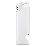 Briquet électronique 2 en 1 avec décapsuleur en bas couleur blanc