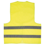 Gilet de sécurité jaune avec 2 bandes réfléchissantes pour adulte couleur jaune troisième vue