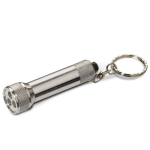Petit porte-clés original avec lampe de poche en aluminium MiniLight couleur argenté