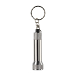 Petit porte-clés original avec lampe de poche en aluminium MiniLight couleur argenté deuxième vue