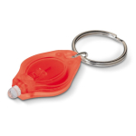 Porte-clés en plusieurs couleurs en forme de losange avec lampe couleur rouge