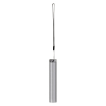 Lampe de poche en aluminium avec lumière LED continue ou clignotante couleur argenté deuxième vue