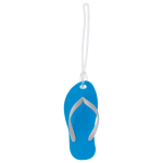 Porte-clés d’été en forme de tongs avec corps en EVA Menorca couleur bleu troisième vue