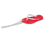 Porte-clés d’été en forme de tongs avec corps en EVA Menorca couleur rouge
