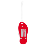 Porte-clés d’été en forme de tongs avec corps en EVA Menorca couleur rouge deuxième vue