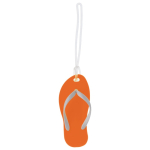 Porte-clés d’été en forme de tongs avec corps en EVA Menorca couleur orange troisième vue