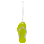 Porte-clés d’été en forme de tongs avec corps en EVA Menorca couleur vert lime troisième vue