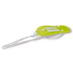 Porte-clés d’été en forme de tongs avec corps en EVA Menorca couleur vert lime quatrière vue