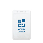 Porte-badge transparent vertical pour lanière 7,5x12 cm vue principale
