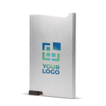 Porte-cartes en aluminium avec bouton et rangement pour 6 cartes vue principale