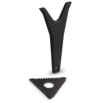 Grattoir à glace 3-en-1 en plastique recyclé avec 3 fonctions couleur noir troisième vue