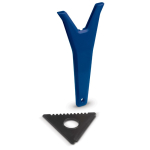 Grattoir à glace 3-en-1 en plastique recyclé avec 3 fonctions couleur bleu troisième vue