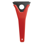Grattoir à glace 3-en-1 en plastique recyclé avec 3 fonctions couleur rouge deuxième vue