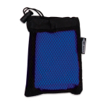 Serviette sport personnalisée en microfibre avec housse Crossfit couleur bleu