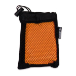 Serviette sport personnalisée en microfibre avec housse Crossfit couleur orange