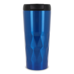 Verre thermos au design géométrique original de vagues 450ml Waves couleur bleu deuxième vue