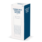 Verre thermos au design géométrique original de vagues 450ml Waves couleur bleu cinquième vue