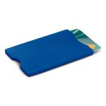 Porte-cartes rigide en plusieurs couleurs avec protection RFID couleur bleu quatrière vue