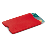 Porte-cartes rigide en plusieurs couleurs avec protection RFID couleur rouge quatrière vue