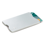 Porte-cartes rigide en plusieurs couleurs avec protection RFID couleur argenté quatrière vue