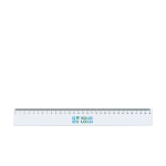 Règle en plastique blanc pour personnalisation 30 cm vue principale