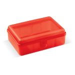 Boîte à lunch rectangulaire avec fermeture clip fabrication UE 950 ml couleur rouge transparent